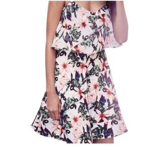 Vince Camuto Tropical Floral Spaghetti Strap Dress Size 12